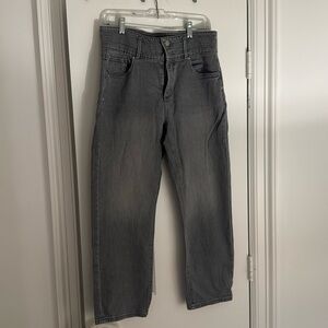 Ann Taylor Double Button Straight Crop Jean